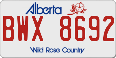 AB license plate BWX8692