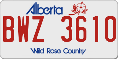 AB license plate BWZ3610