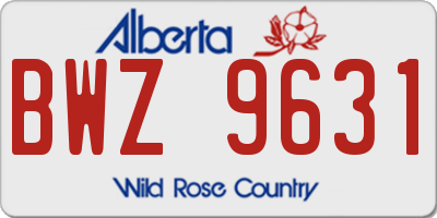 AB license plate BWZ9631