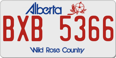 AB license plate BXB5366