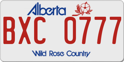 AB license plate BXC0777