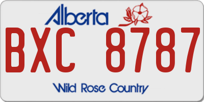 AB license plate BXC8787