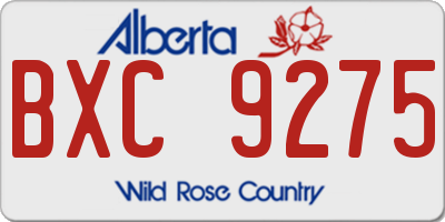 AB license plate BXC9275