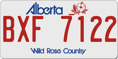 AB license plate BXF7122