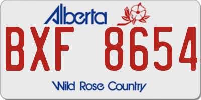 AB license plate BXF8654