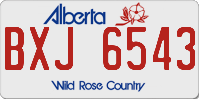 AB license plate BXJ6543