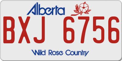 AB license plate BXJ6756