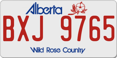 AB license plate BXJ9765