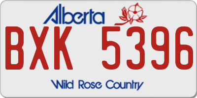 AB license plate BXK5396