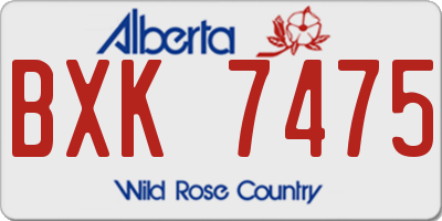 AB license plate BXK7475