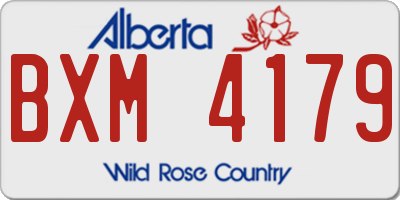 AB license plate BXM4179