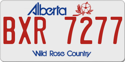 AB license plate BXR7277