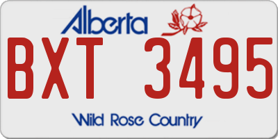 AB license plate BXT3495
