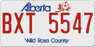 AB license plate BXT5547