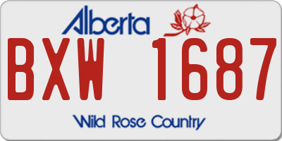 AB license plate BXW1687