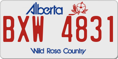 AB license plate BXW4831