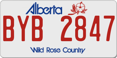 AB license plate BYB2847
