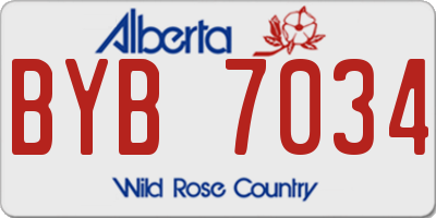 AB license plate BYB7034