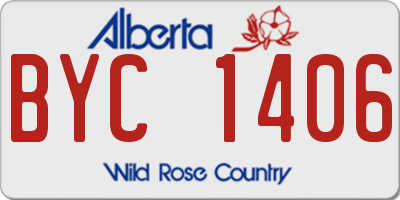 AB license plate BYC1406