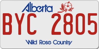 AB license plate BYC2805