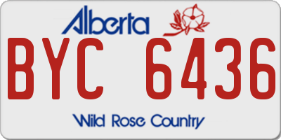 AB license plate BYC6436