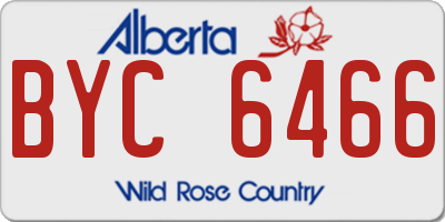 AB license plate BYC6466
