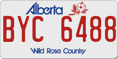 AB license plate BYC6488