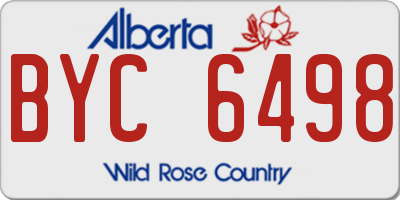 AB license plate BYC6498