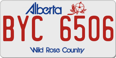 AB license plate BYC6506