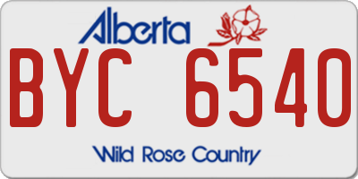 AB license plate BYC6540