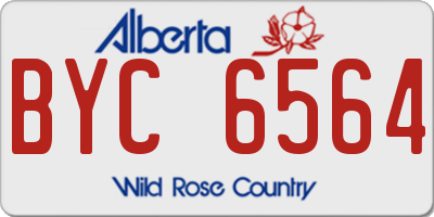 AB license plate BYC6564