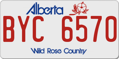 AB license plate BYC6570