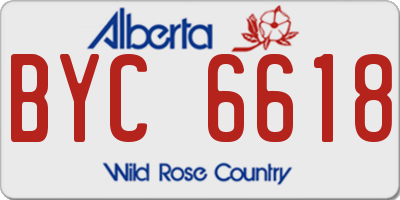 AB license plate BYC6618