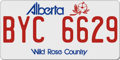 AB license plate BYC6629