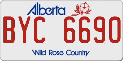 AB license plate BYC6690
