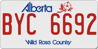 AB license plate BYC6692