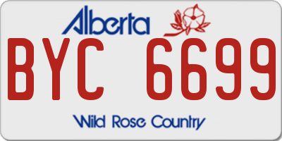 AB license plate BYC6699