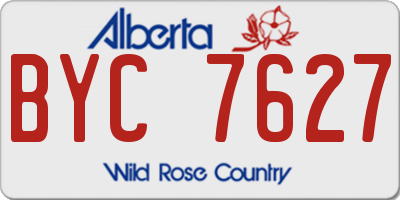AB license plate BYC7627