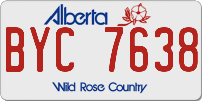 AB license plate BYC7638