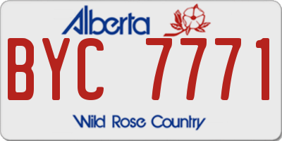 AB license plate BYC7771