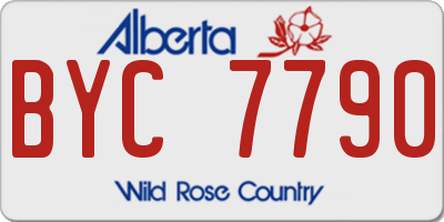 AB license plate BYC7790