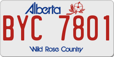 AB license plate BYC7801