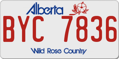 AB license plate BYC7836