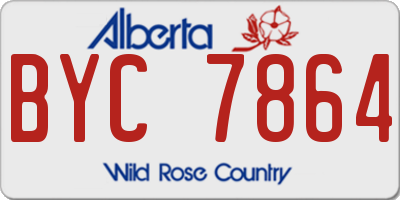 AB license plate BYC7864