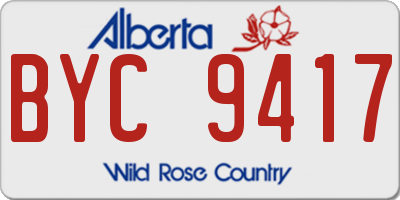AB license plate BYC9417