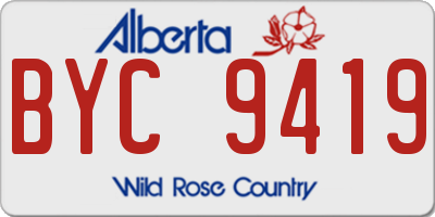 AB license plate BYC9419