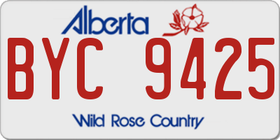 AB license plate BYC9425