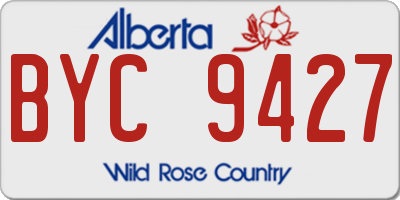 AB license plate BYC9427