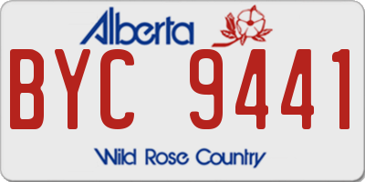 AB license plate BYC9441