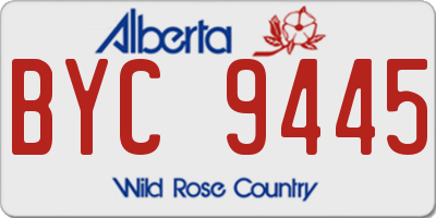 AB license plate BYC9445